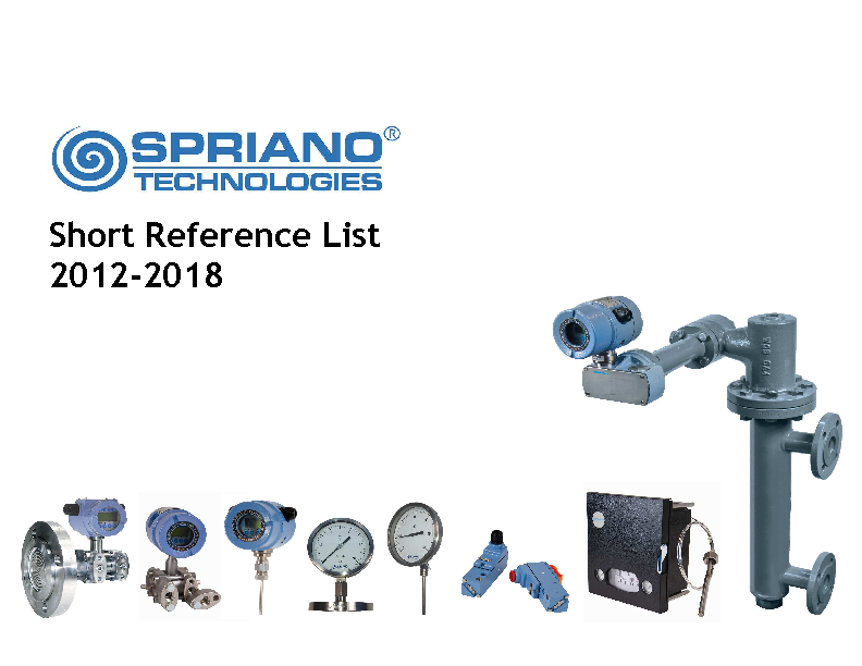 SPRIANO REFERENCES 2012-2018